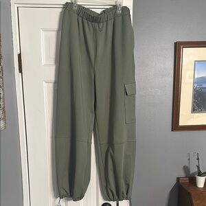 Y2K inspired Zara Sage Green Casual Pants